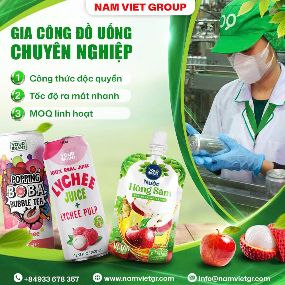 nam việt group, gia công nước giải khát, sản xuất nước giải khát